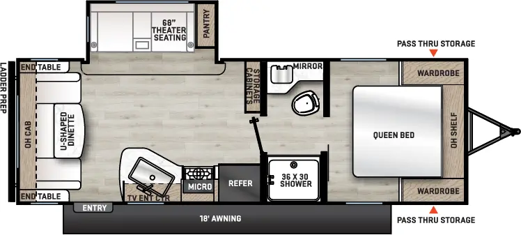 Aurora 23MKS Floorplan